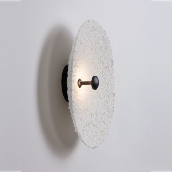 Applique da parete a disco grande in carta led 5w 3000k per soggiorno moderna bianca