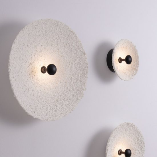 Applique da parete a disco grande in carta led 5w 3000k per soggiorno moderna bianca
