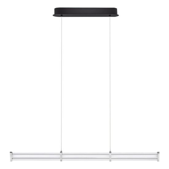 Lampadario a sospensione lineare led 13w 2700k per sala da pranzo trasparente e nichel satinato