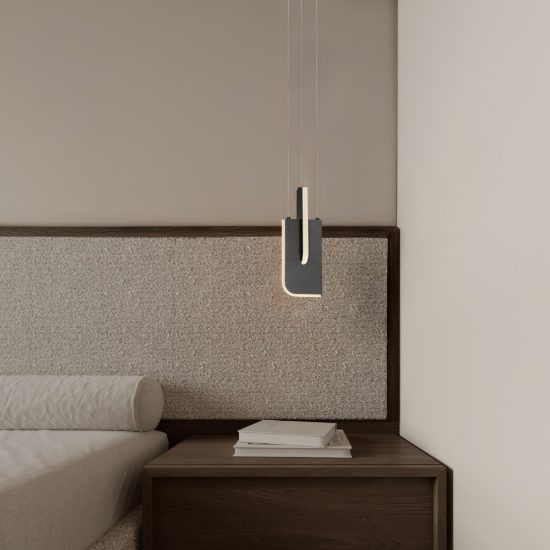 Lampada a sospensione a steli led 9w 2700k dimmerabile per cucina moderna grigia argento