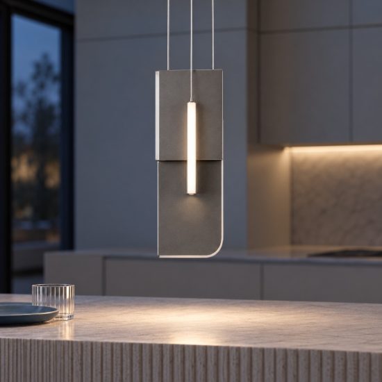 Lampada a sospensione a steli led 11w 2700k dimmerabile per cucina moderna grigia argento