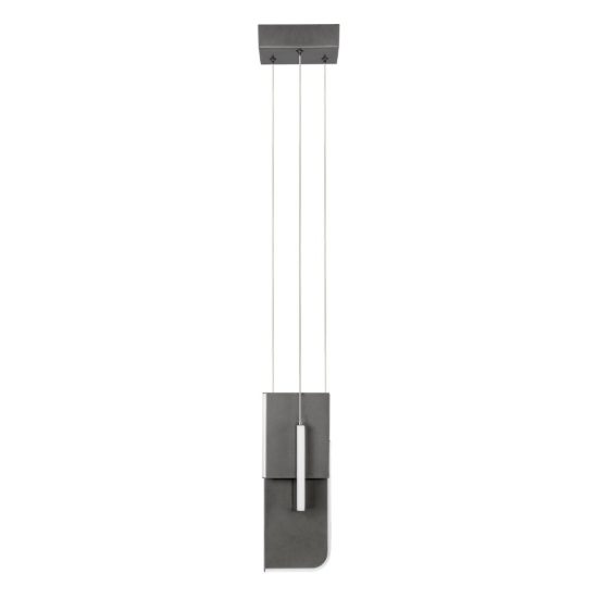 Lampada a sospensione a steli led 11w 2700k dimmerabile per cucina moderna grigia argento