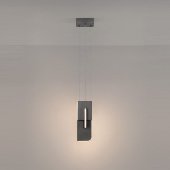 Lampada a sospensione a steli led 11w 2700k dimmerabile per cucina moderna grigia argento