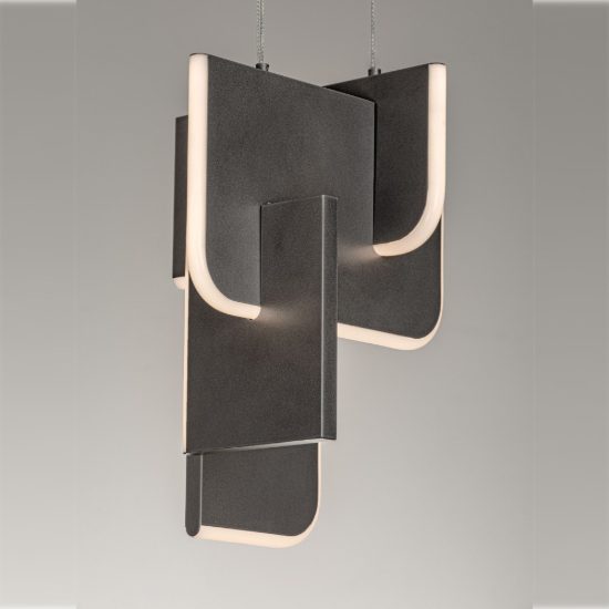 Lampadario a sospensione a steli led 20w 2700k dimmerabile per soggiorno moderno grigio argento