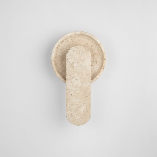 Applique da parete con elemento in pietra led 10w 3000k per soggiorno travertino naturale