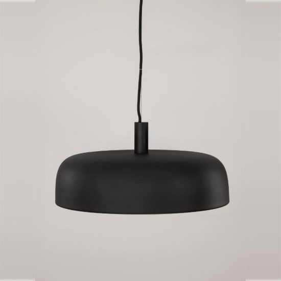 Lampadario a sospensione a disco led 27w 2700k dimmerabile per ingresso moderno nero sabbiato