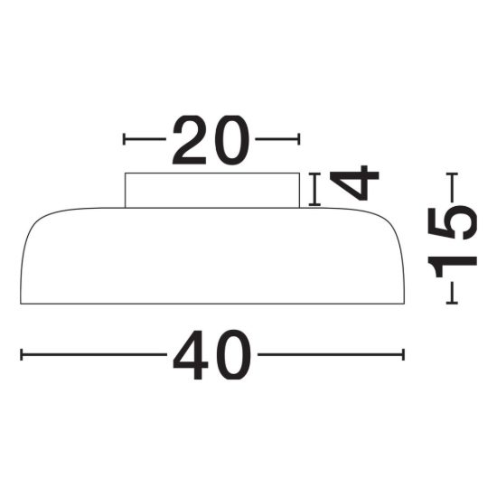 Plafoniera a cupola led 27w 2700k dimmerabile per camera da letto moderna crema