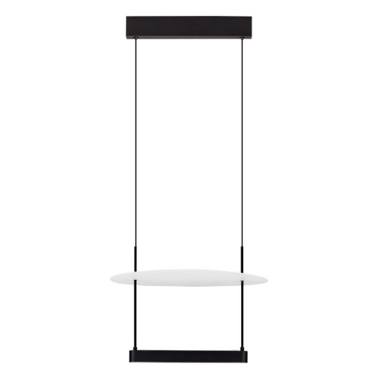 Lampadario a sospensione led 29w 2700k dimmerabile per ingresso moderno nero sabbiato e bianco