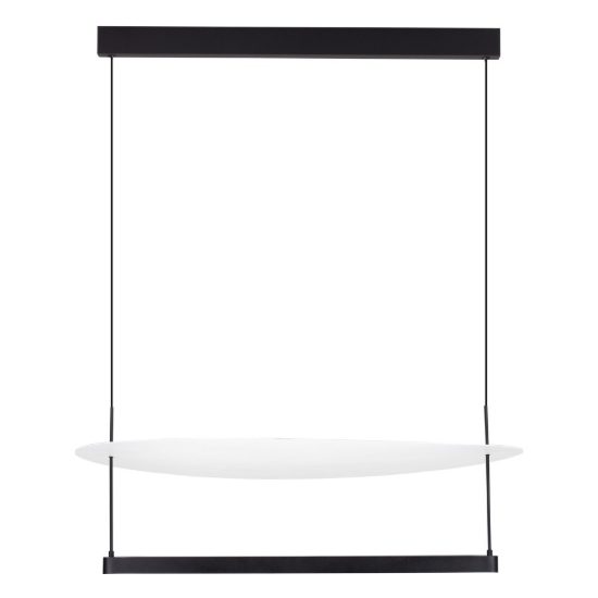 Lampadario a sospensione led 55w 2700k dimmerabile per soggiorno moderno nero sabbiato e bianco