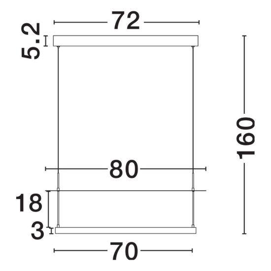 Lampadario a sospensione led 55w 2700k dimmerabile per soggiorno moderno nero sabbiato e bianco