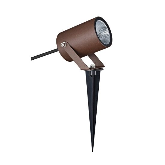 Faretto da esterno giardino moderno corten led 10w 3000k ip65 orientabile