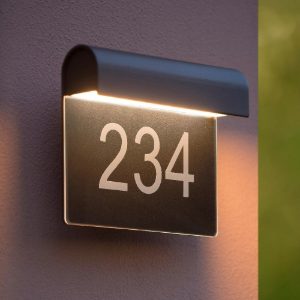 Applique da esterno rettangolare moderna nero led 8w 3000k ip54