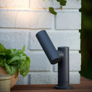 Paletto da giardino basso a cilindro moderno antracite led 5w 3000k ip65