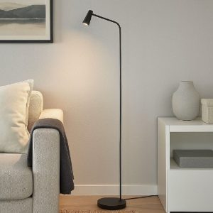 Piantana da lettura per soggiorno moderna nero led 3w 2700k dimmerabile ricaricabile