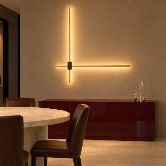 Applique da parete a bacchette incrociate led 20w cct 2700k 3000k 4000k per soggiorno oro ottone