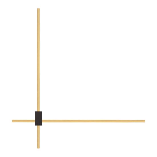 Applique da parete a bacchette incrociate led 20w cct 2700k 3000k 4000k per soggiorno oro ottone