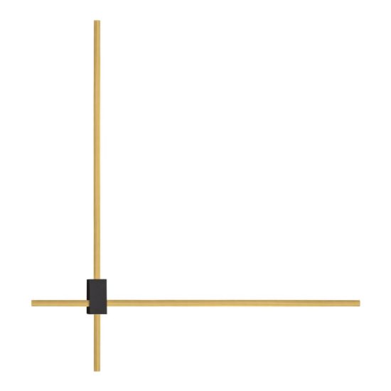 Applique da parete a bacchette incrociate led 20w cct 2700k 3000k 4000k per soggiorno oro ottone