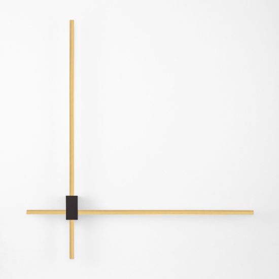 Applique da parete a bacchette incrociate led 20w cct 2700k 3000k 4000k per soggiorno oro ottone