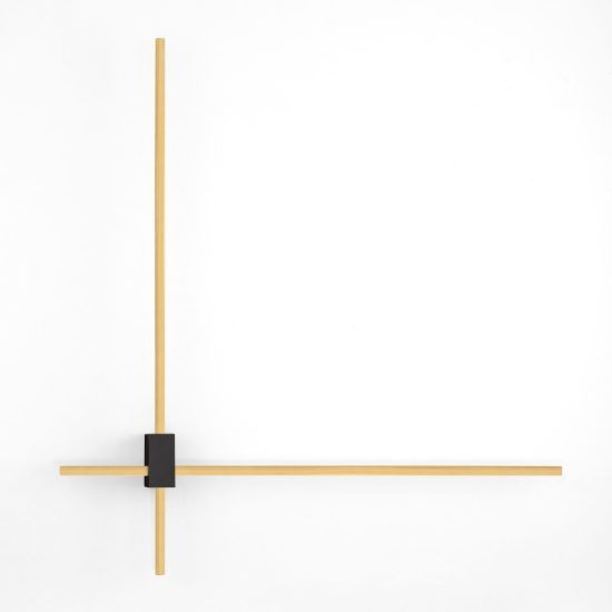 Applique da parete a bacchette incrociate led 20w cct 2700k 3000k 4000k per soggiorno oro ottone