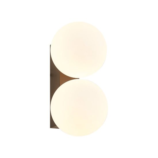 Applique da esterno doppia sfera vetro nera ip54 lampadina g9