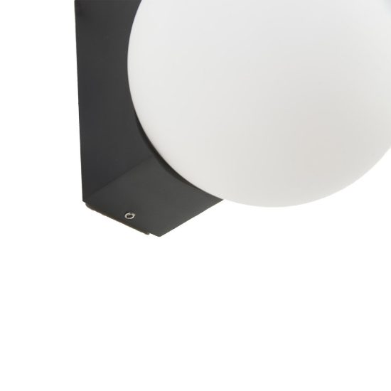 Applique da esterno doppia sfera vetro nera ip54 lampadina g9