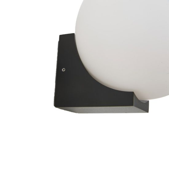 Applique da bagno moderna nera vetro ip54