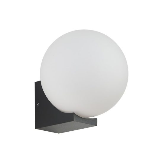 Applique da bagno moderna nera vetro ip54