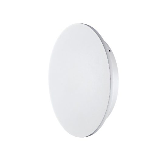Applique da esterno giardino led 15w 3000k ip65 tonda bianca