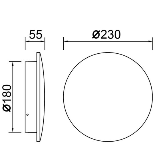 Applique da esterno ip65 led 20w 3000k rotonda bianca