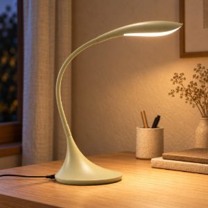 Gea luce nunki lampada da scrivania per ufficio led 5,2w 3000k dimmerabile moderna verde salvia