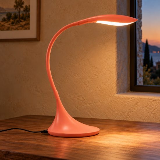 Gea luce nunki lampada da scrivania per ufficio led 5,2w 3000k dimmerabile moderna terracotta