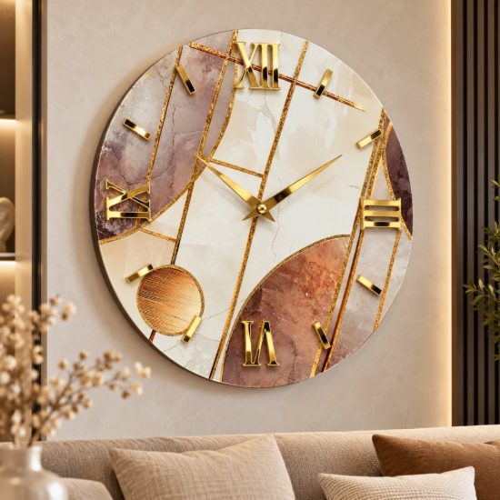 Grande orologio rotondo a parete resina per soggiorno moderno 80cm