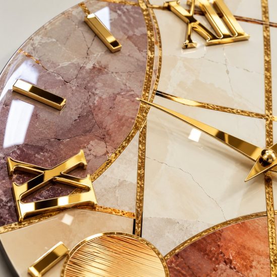 Grande orologio rotondo a parete resina per soggiorno moderno 80cm