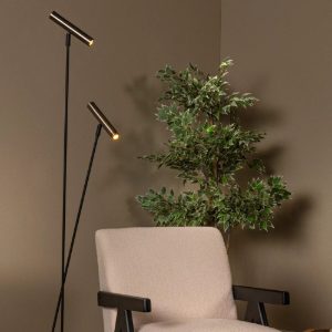 Piantana per sala da pranzo moderna grigio ferro nero dimmerabile