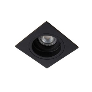 Faretto da incasso per cartongesso per soggiorno orientabile e inclinabile moderno quadrato nero