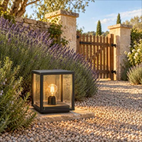 Paletto da giardino a lanterna moderno antracite ip54
