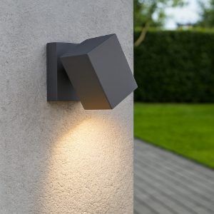 Applique orientabile per esterni moderna antracite led 3w 3000k