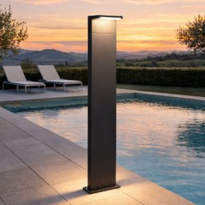 Lampione luce da giardino led anti corrosione ip65 con sensore movimento 13w cct 2200k 3000k 4000k
