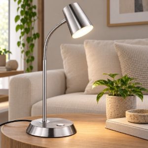 Lampada da comodino per camera da letto led 6,9w 3000k orientabile