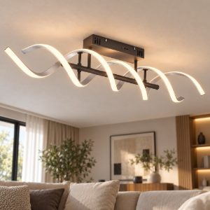 Plafoniera moerna spirale led 41w cct 2300k 3000k 4000k dimmerabile