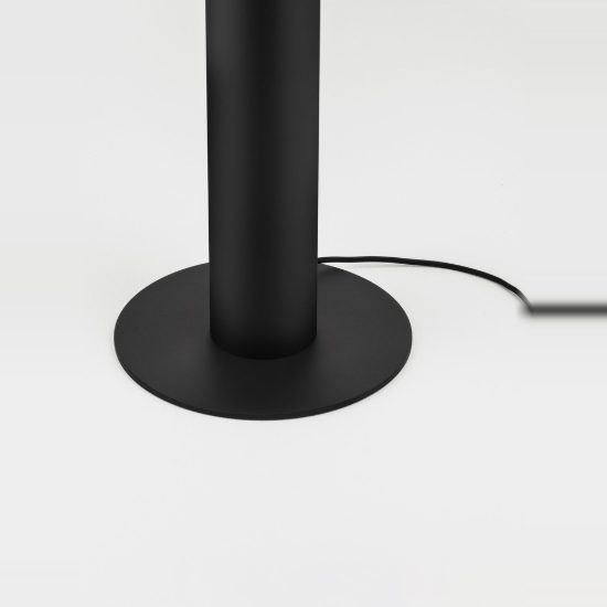 Lampada da terra con testa a disco led 28w 3000k dimmerabile per soggiorno moderna nera sabbiata