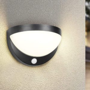 Applique da esterno luce solare ibrido con sensore crepuscolare movimento led 8w 4000k