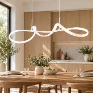 Lampadario per tavolo da pranzo bianco led 37w 4000k