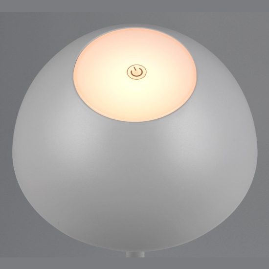 Lampada da tavolino senza fili per esterni design grigia led 1,7w 3000k