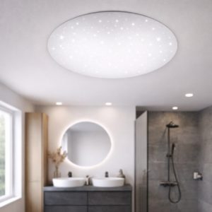 Plafoniera moderna per bagno led 12w 4000k ip44 effetto stelle