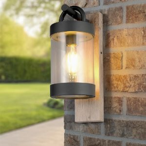 Applique per esterno da veranda con effetto legno ip44