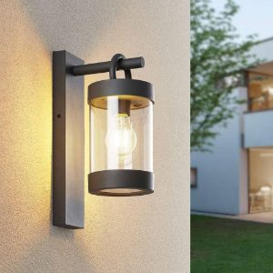 Applique antracite per esterno con sensore crepuscolare