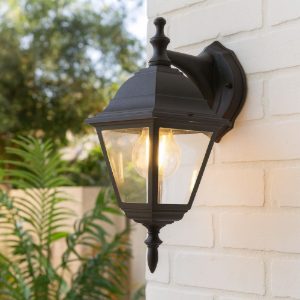 Applique da esterno per veranda lanterna nera classica