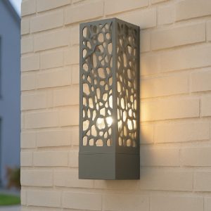 Applique da esterno per veranda decorativo moderna antracite acciaio inox