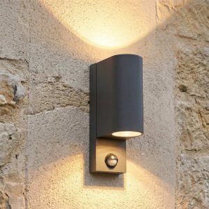 Applique da esterno moderna con sensore di movimento antracite
